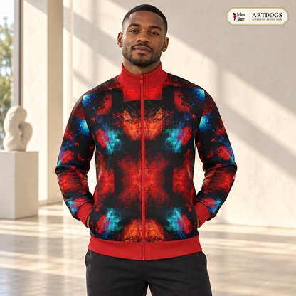 Body and Blood of Life Men's Tracksuit Jacket — Authentic Design View, Rox Sports Jersey — front