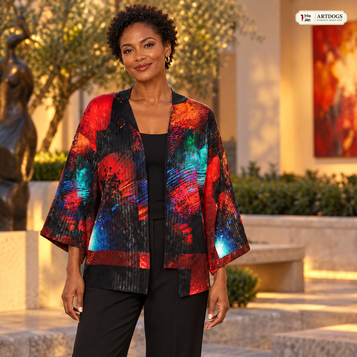 Body and Blood of Life Kimono Jacket — A01 Authentic Design View