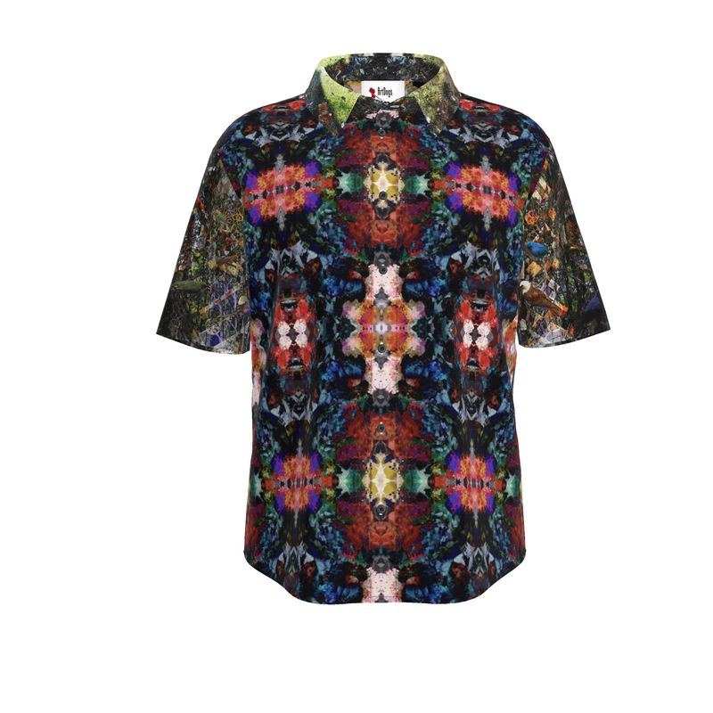Desert Flowers Oasis Mens Short Sleeve Shirt