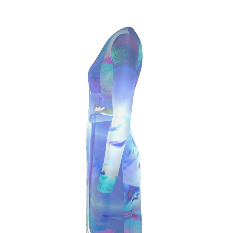 Ethereal Above-the-Knee Wrap Dress