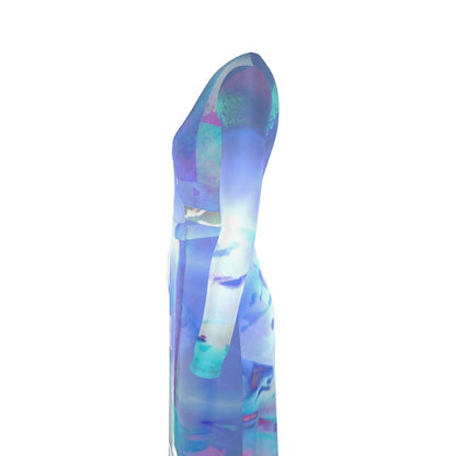 Ethereal Above-the-Knee Wrap Dress