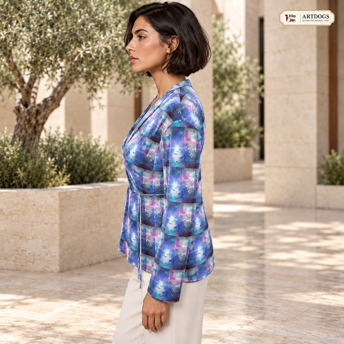 Ethereal Wrap Blazer — A07 Authentic Design View First full profile — realistic surroundings