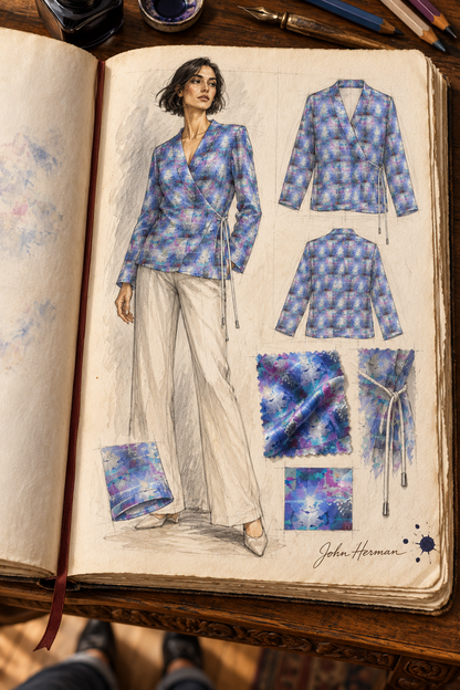 Ethereal Wrap Blazer — H01 Handbook Full front