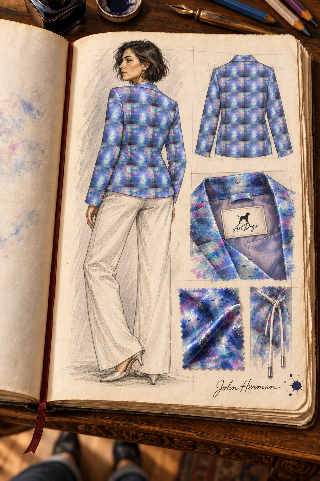 Ethereal Wrap Blazer — H04 Handbook Full back