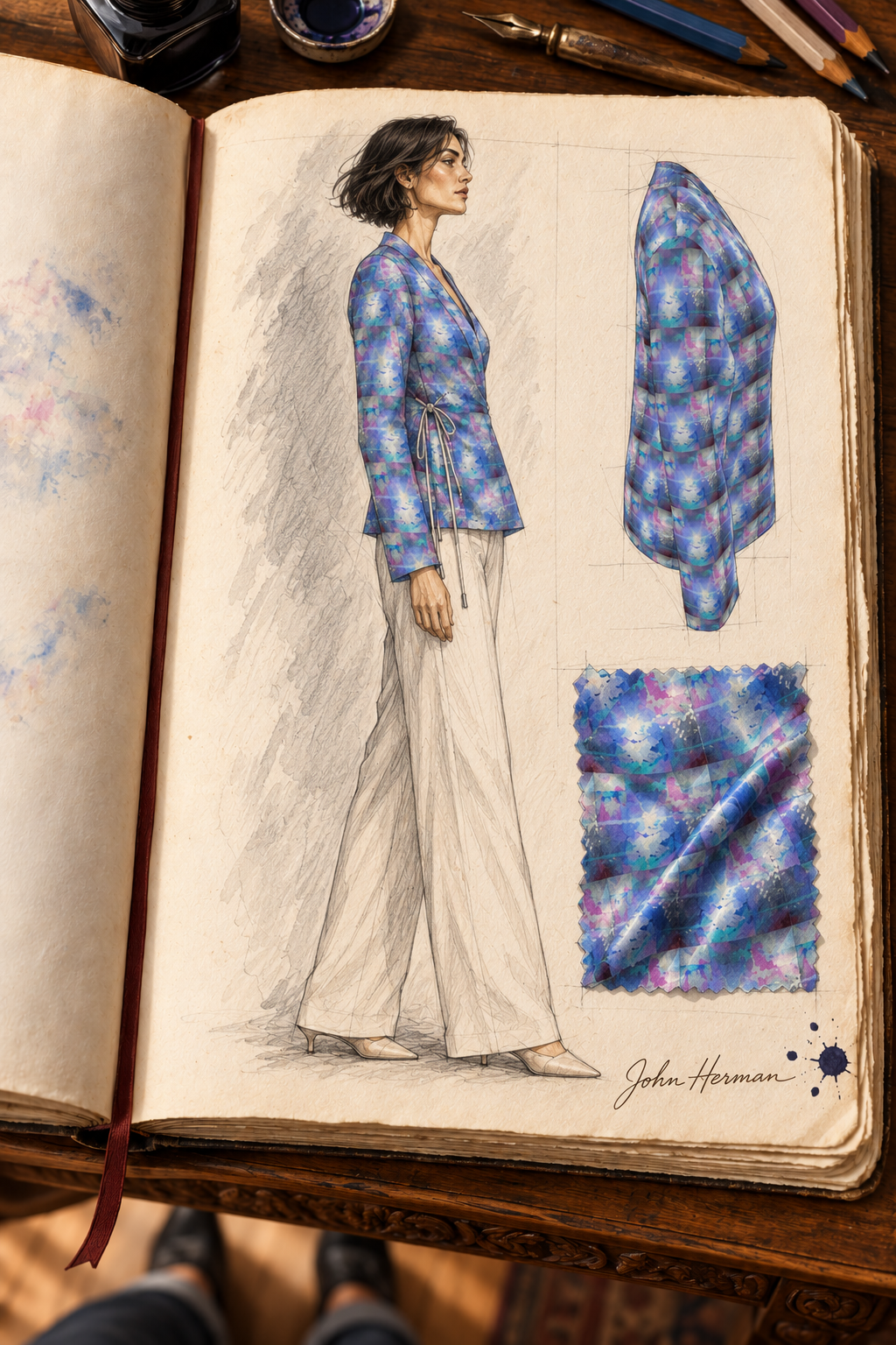 Ethereal Wrap Blazer — H08 Handbook Opposite full profile