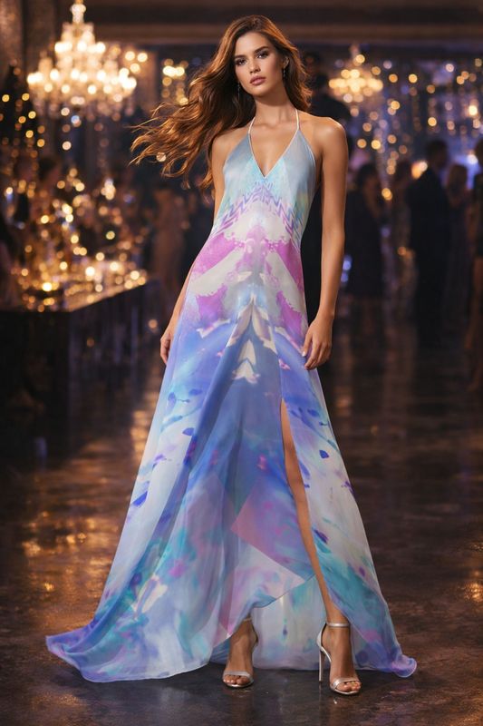 Ethereal Halterneck backless dress