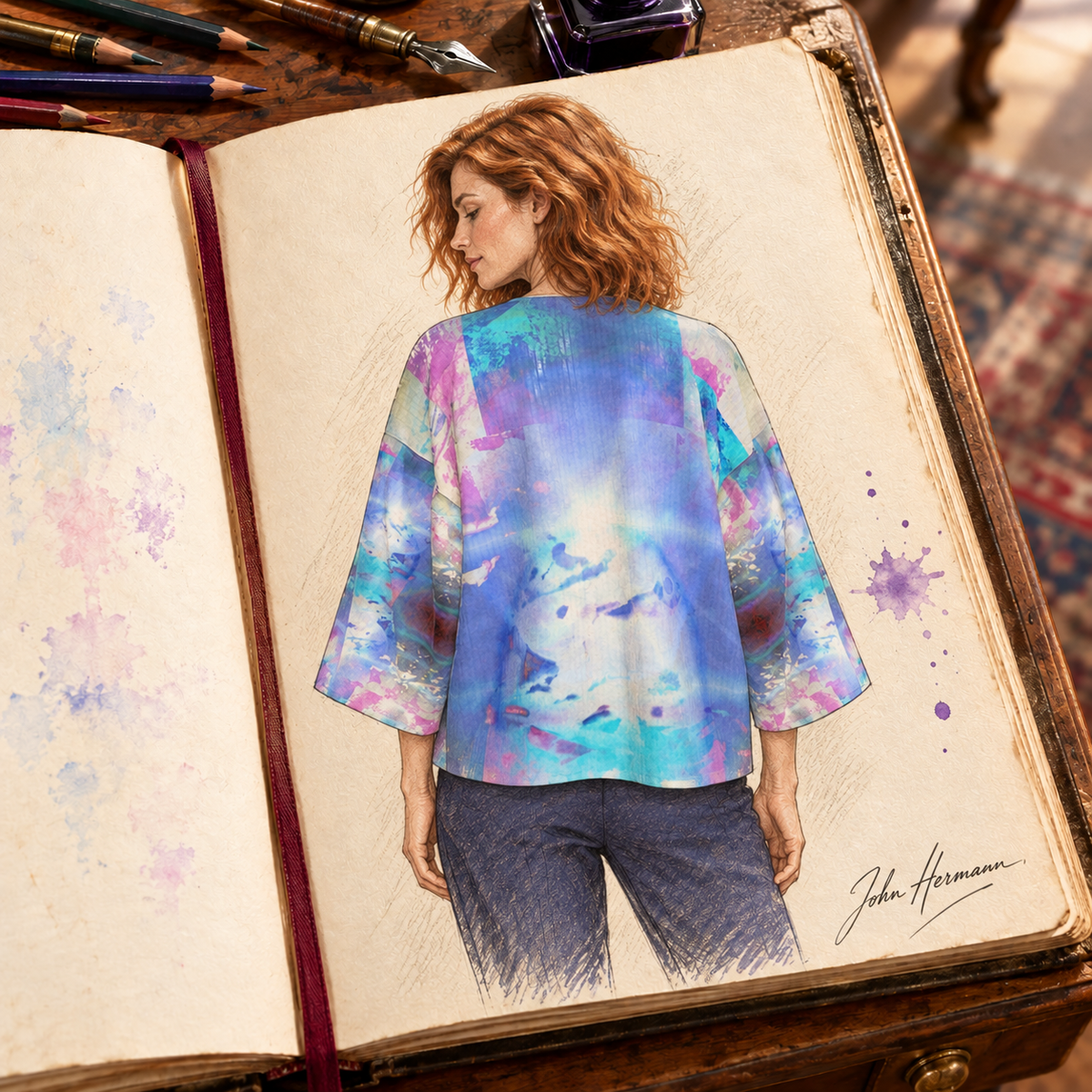 Ethereal Women's Kimono Jacket — H02 Handbook