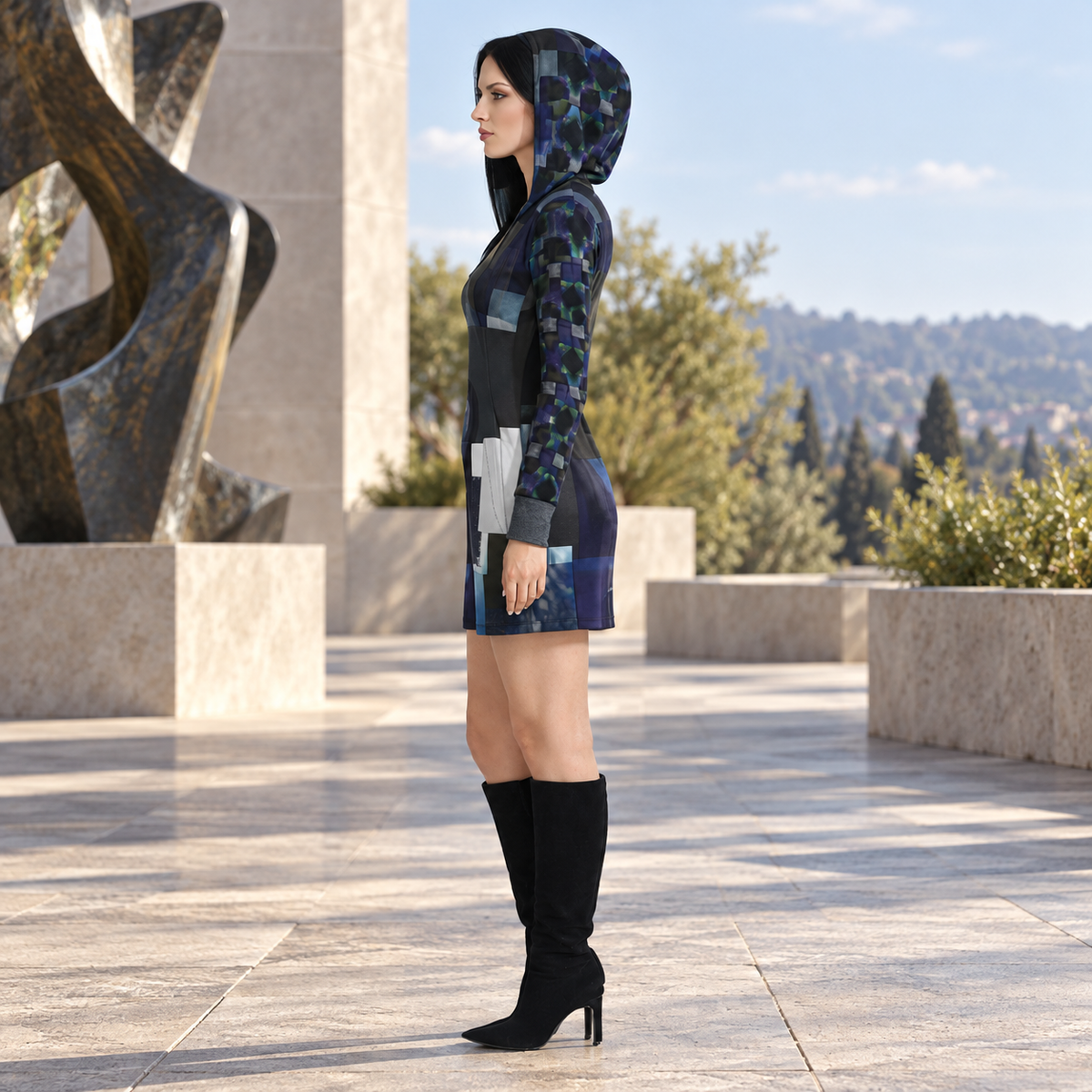 From the Void to Grace 4 Above-the-Knee Hoodie Dress — Fashion — left profile fashion
