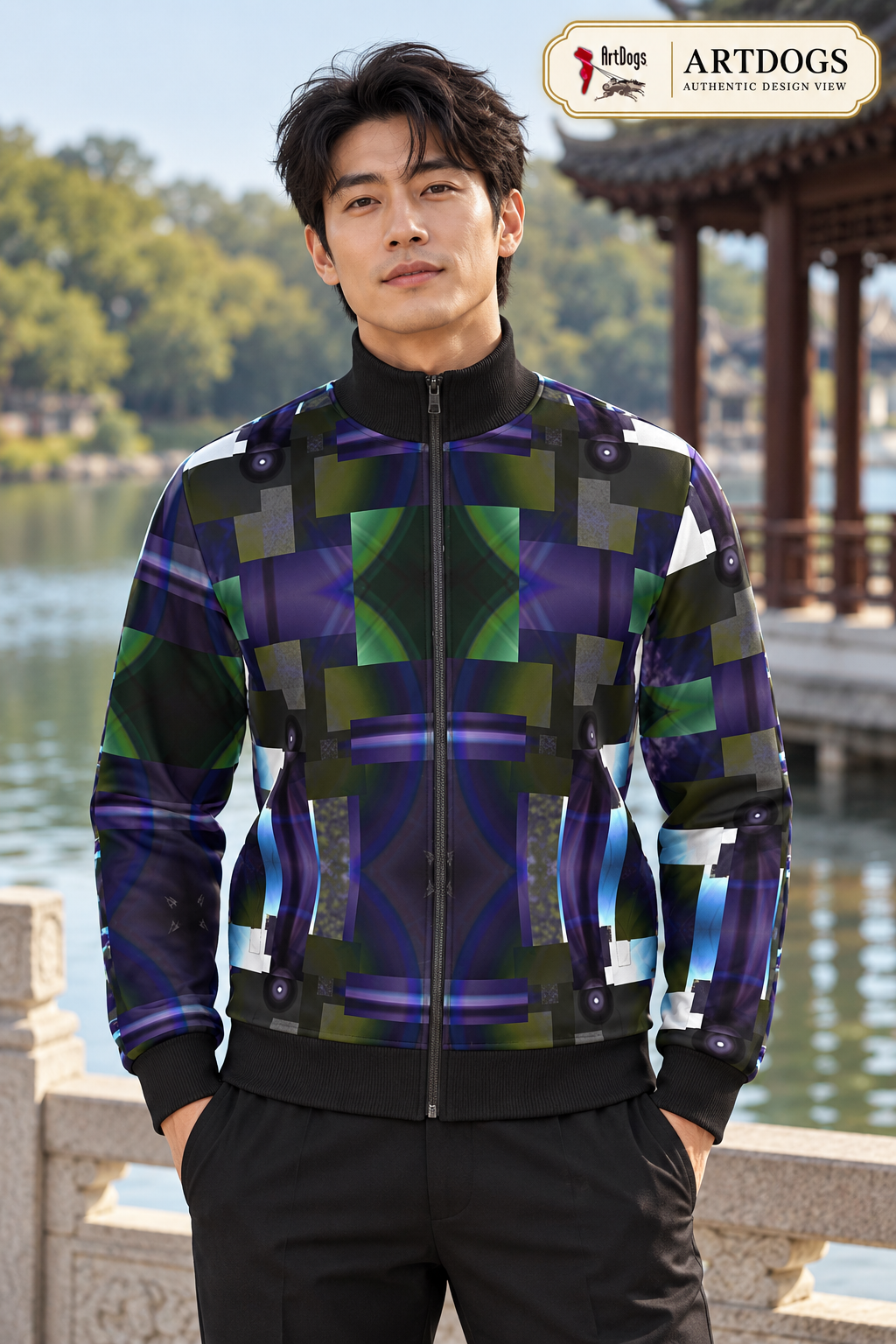 From Void to Grace Men's Tracksuit Jacket — Authentic Design View, Rox Sports Jersey — front