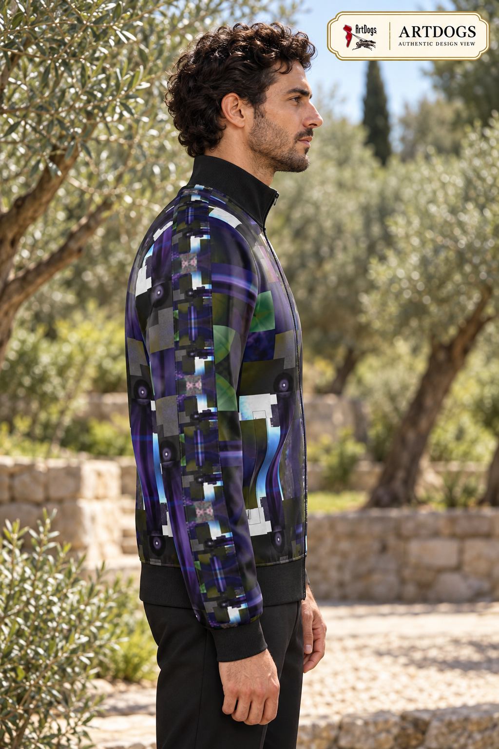From Void to Grace Men's Tracksuit Jacket — Authentic Design View, Rox Sports Jersey — left profile