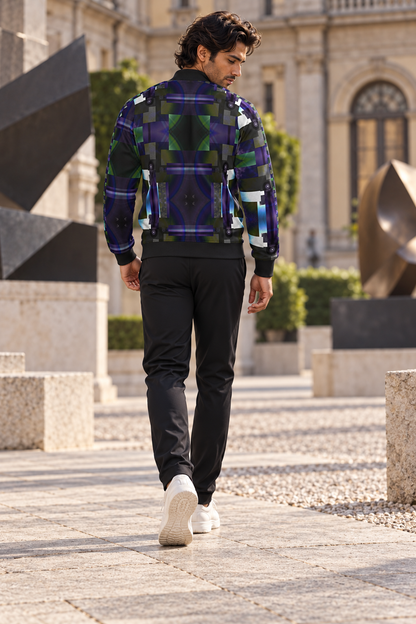 From Void to Grace Men's Tracksuit Jacket — fashion photography — back editorial