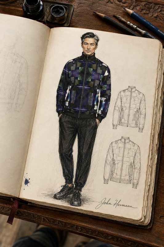 From Void to Grace Men's Tracksuit Jacket Handbook front design story