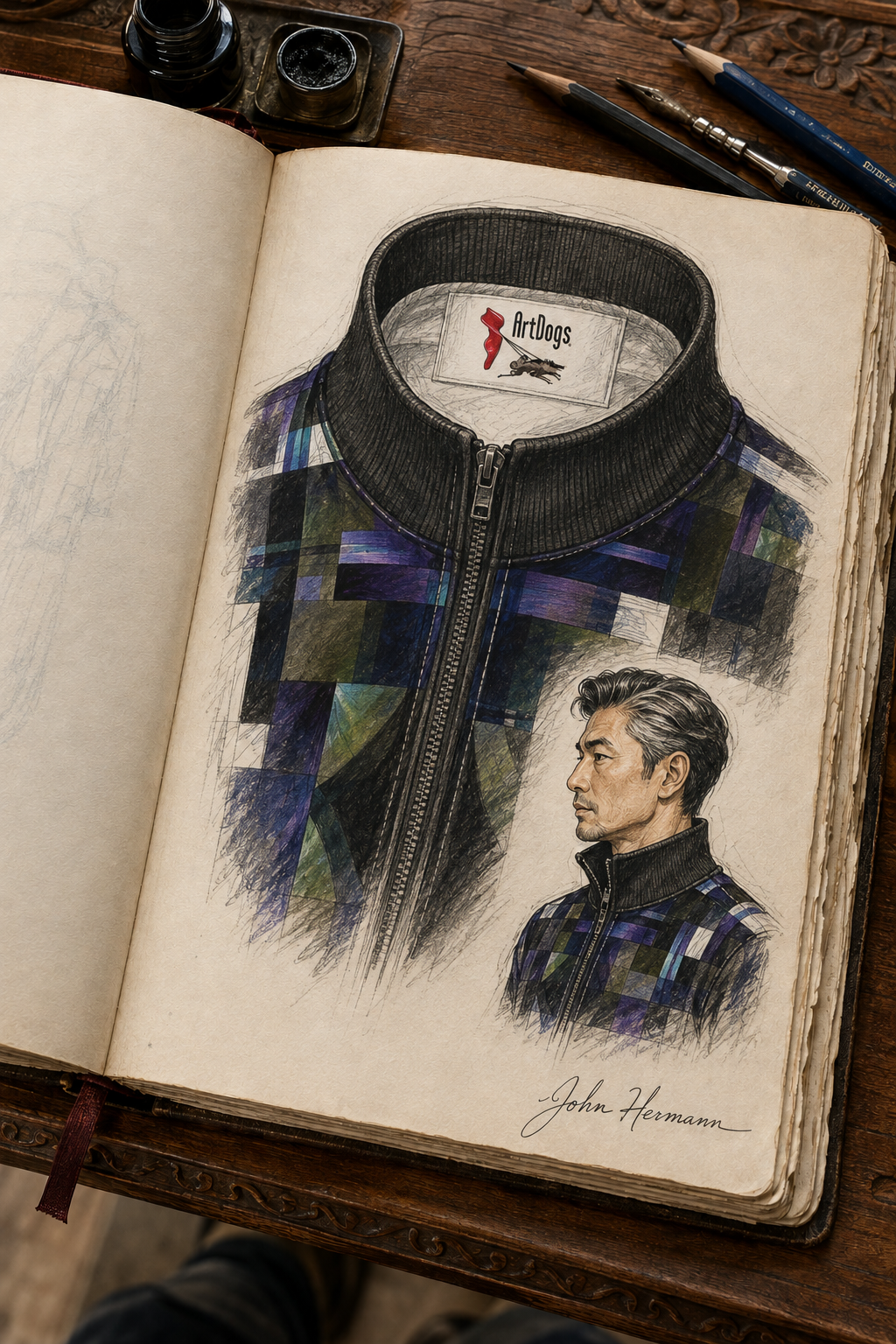 From Void to Grace Men's Tracksuit Jacket Handbook collar zipper and ArtDogs label construction story