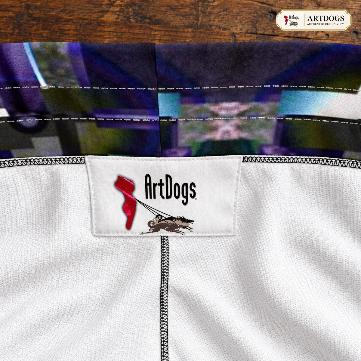 From Void to Grace Men's Tracksuit Trousers — Authentic Design View, Rox Sports Jersey — interior waistband label detail