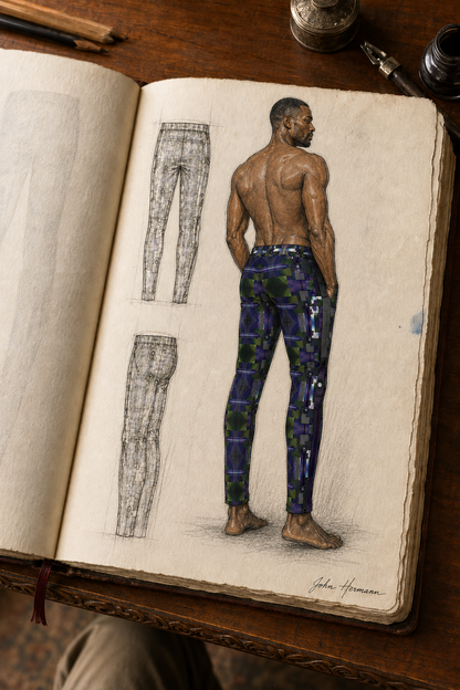 From Void to Grace Men's Tracksuit Trousers Handbook three-quarter back design story