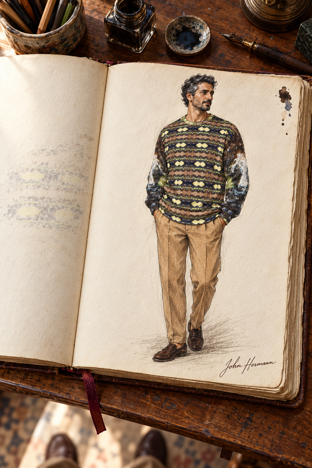 Gerudo Desert Sweatshirt — hand-drawn Handbook handbook front