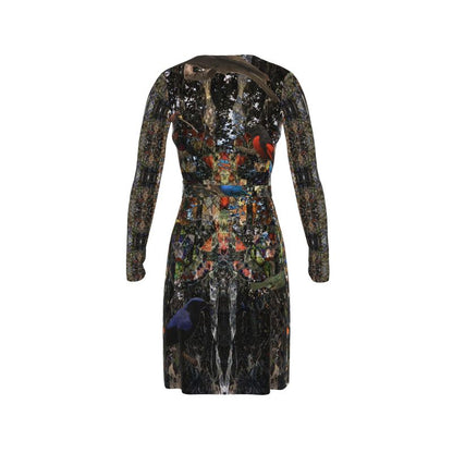 God Log Above-the-Knee Wrap Dress