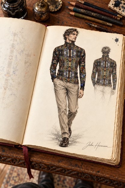 ArtDogs God Log men’s slim fit roll neck — Handbook, Alternate front
