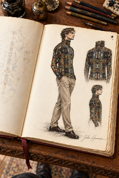 ArtDogs God Log men’s slim fit roll neck — Handbook, Right profile