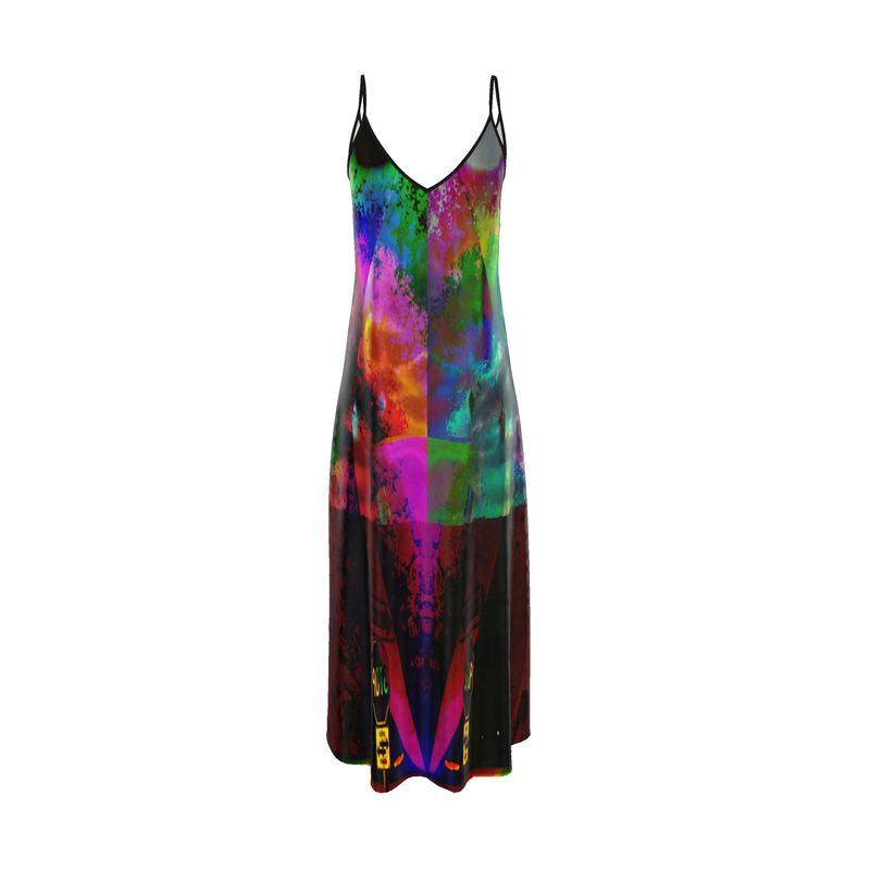 Heaven and Hell Yin and Yang Slip Dress Maxi
