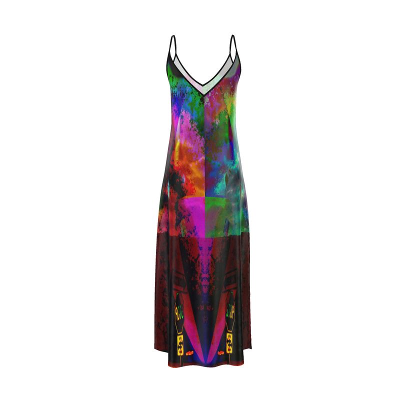 Heaven and Hell Yin and Yang Slip Dress Maxi