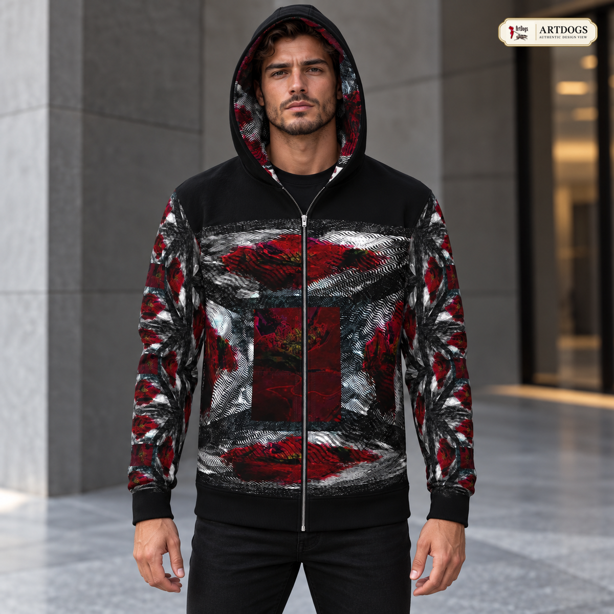 Illusion of Love Hoodie — Authentic Design View front
