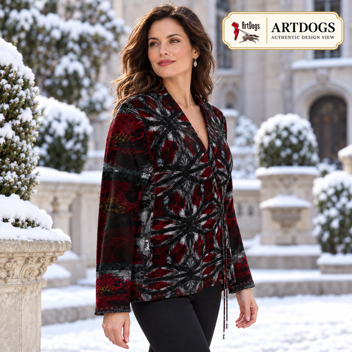 Illusions Wrap Blazer — authentic A03: right three quarter