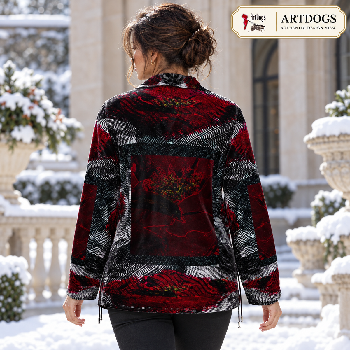 Illusions Wrap Blazer — authentic A04: full back