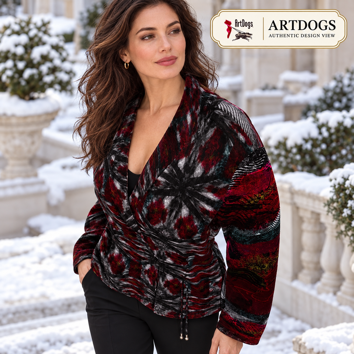 Illusions Wrap Blazer — authentic A05: elevated left front
