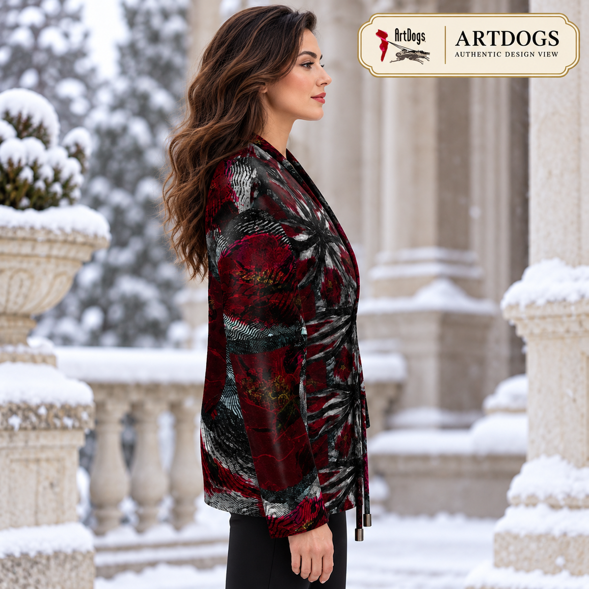 Illusions Wrap Blazer — authentic A08: right profile