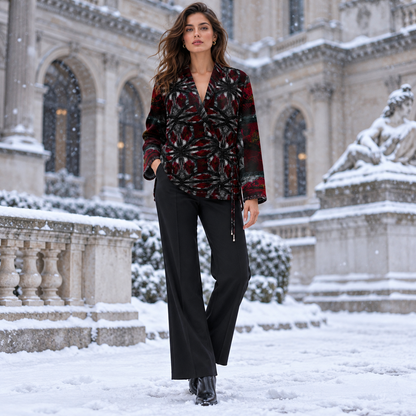 Illusions Wrap Blazer — fashion F01: front winter