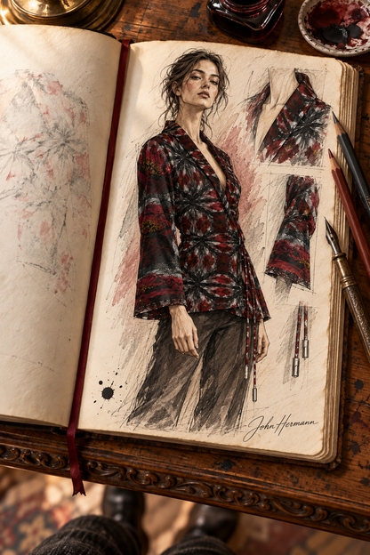 Illusions Wrap Blazer — handbook H06: elevated right front