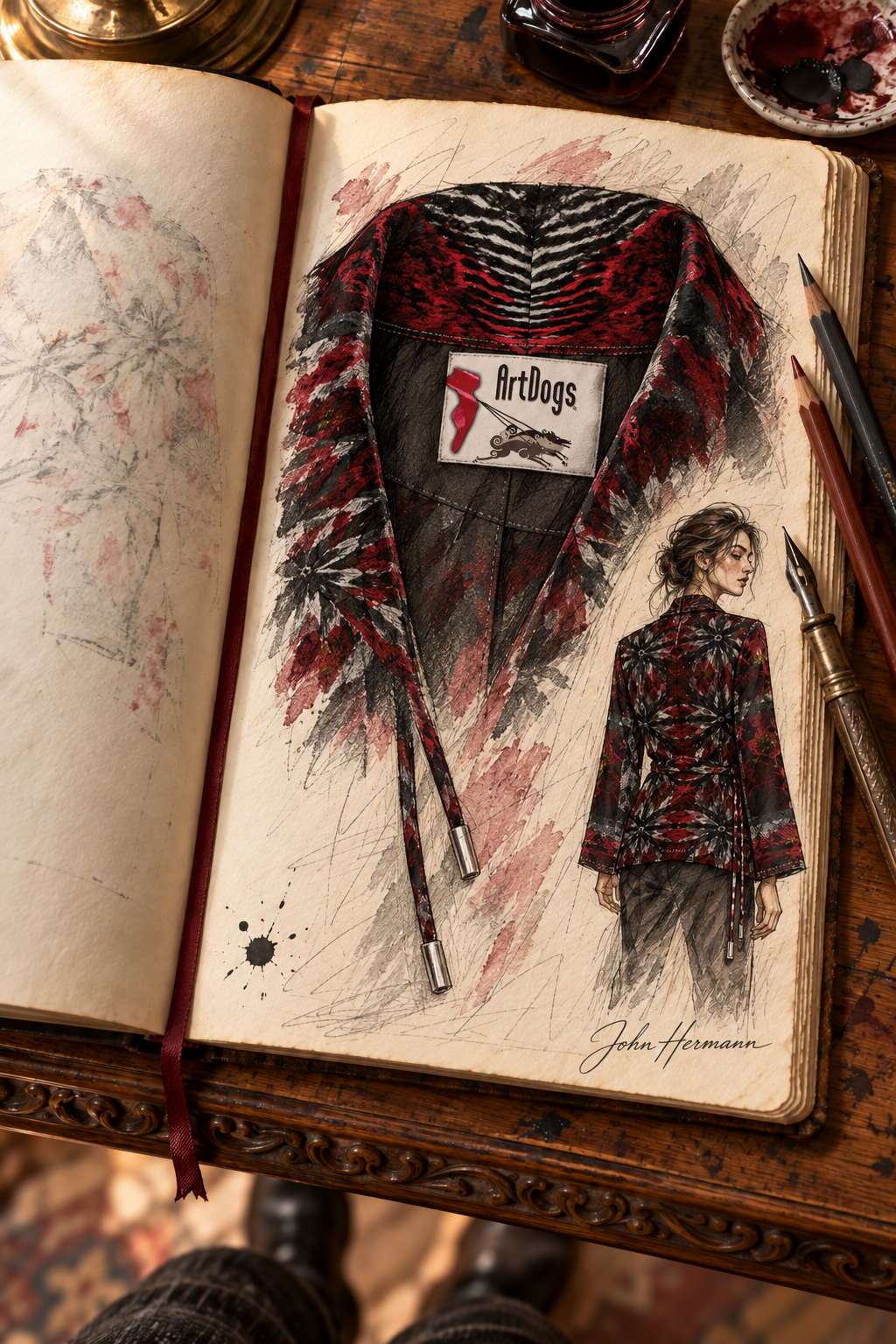 Illusions Wrap Blazer — handbook H09: label detail