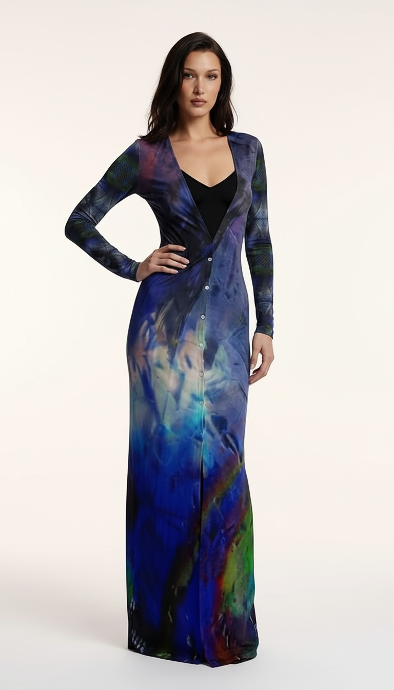 In the Beginning Above-the-Knee Ladies Cardigan Dress