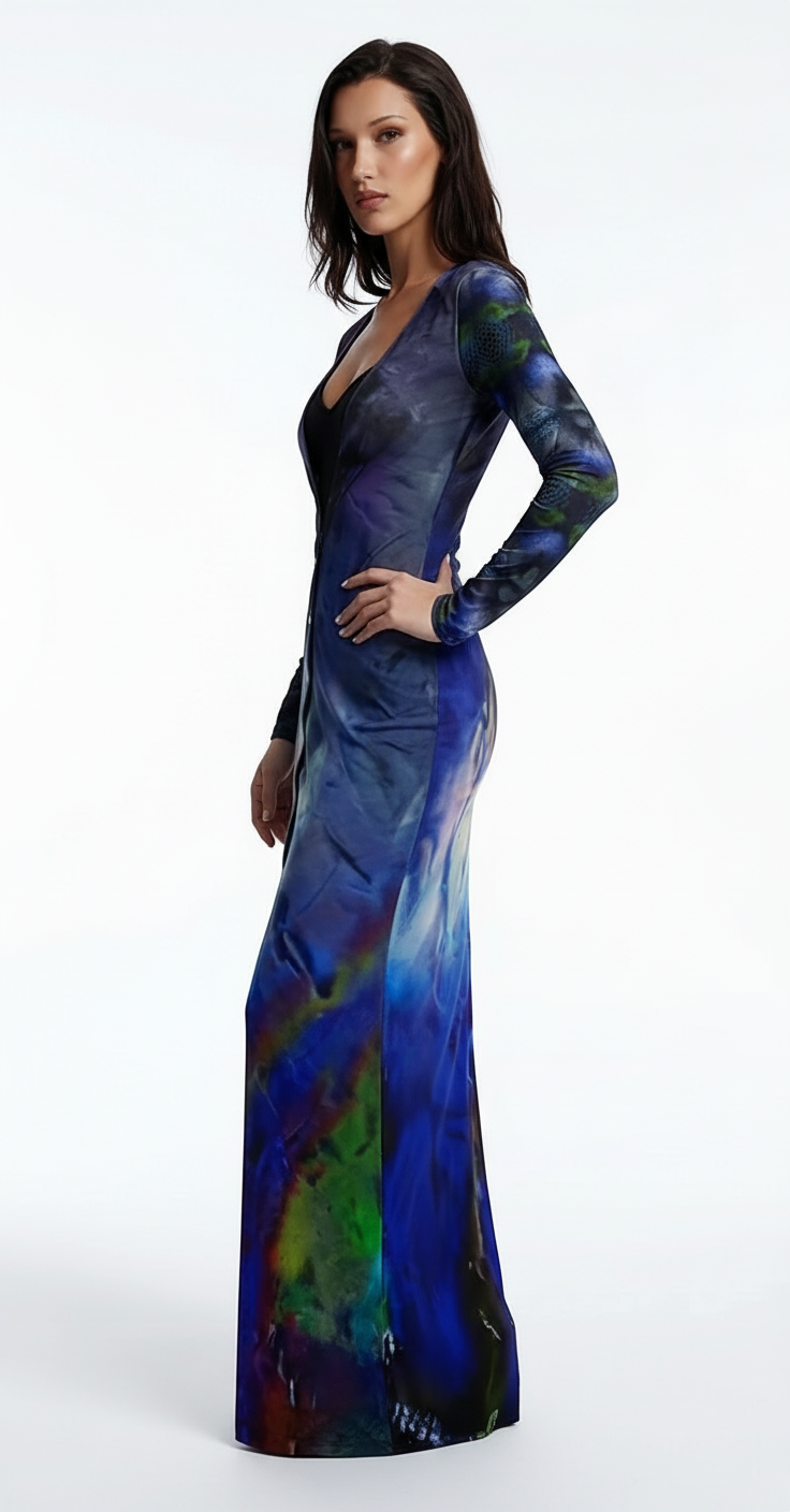 In the Beginning Above-the-Knee Ladies Cardigan Dress