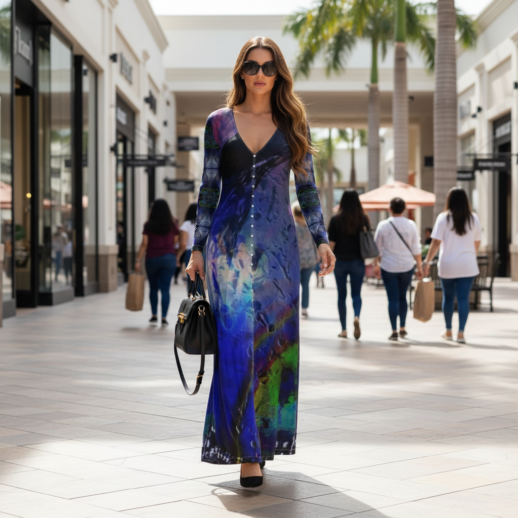 In the Beginning Above-the-Knee Ladies Cardigan Dress
