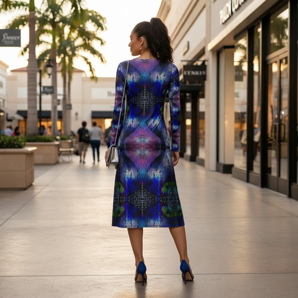 In the Beginning Above-the-Knee Ladies Cardigan Dress