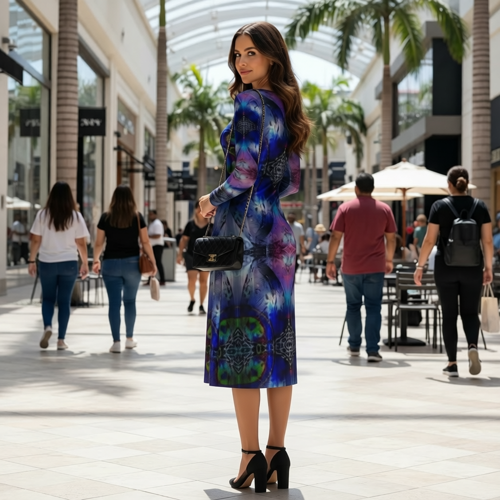 In the Beginning Above-the-Knee Ladies Cardigan Dress