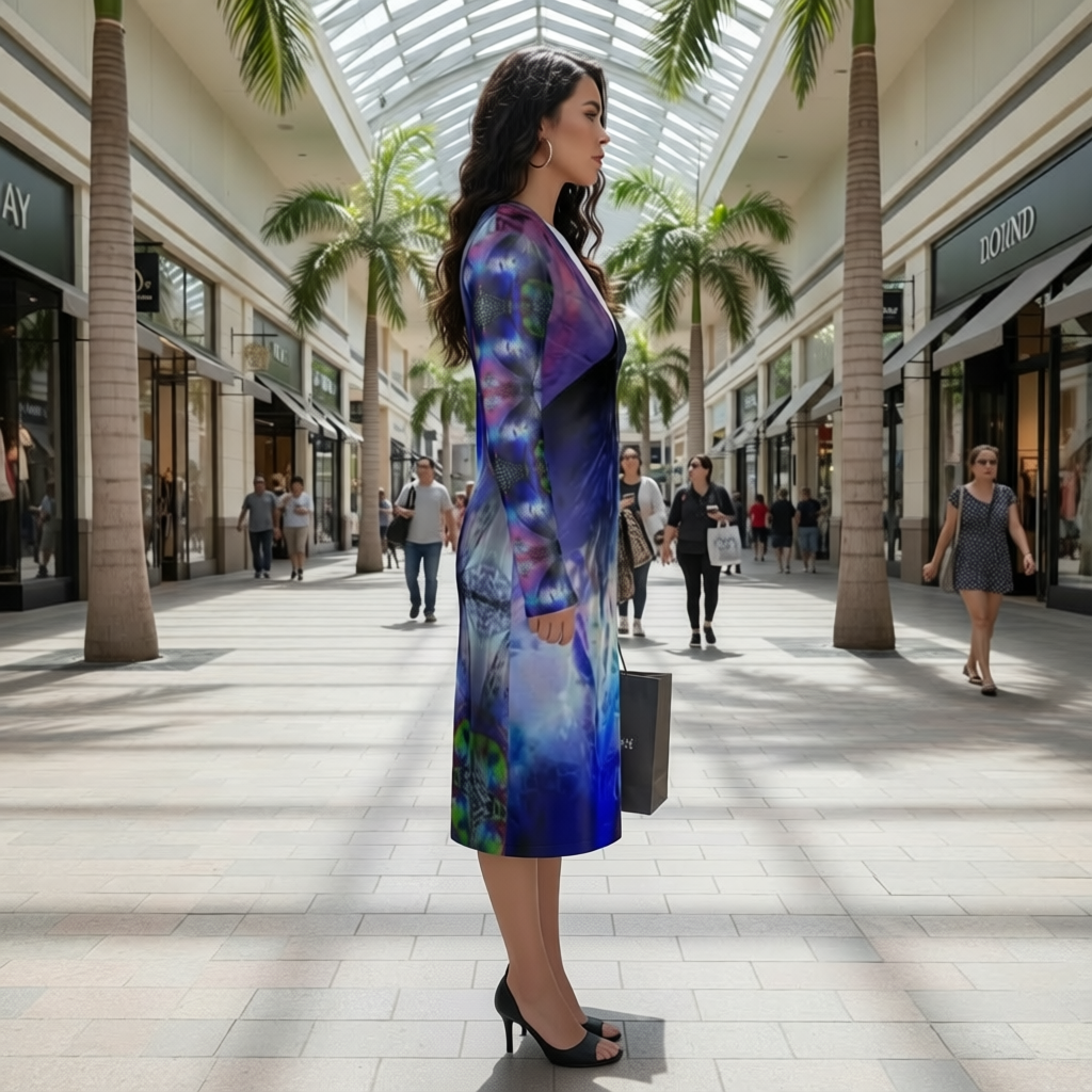 In the Beginning Above-the-Knee Ladies Cardigan Dress