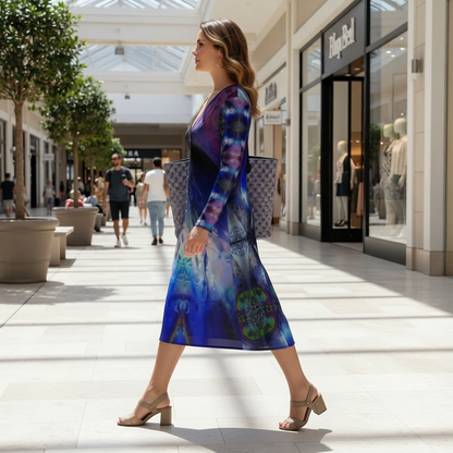 In the Beginning Above-the-Knee Ladies Cardigan Dress