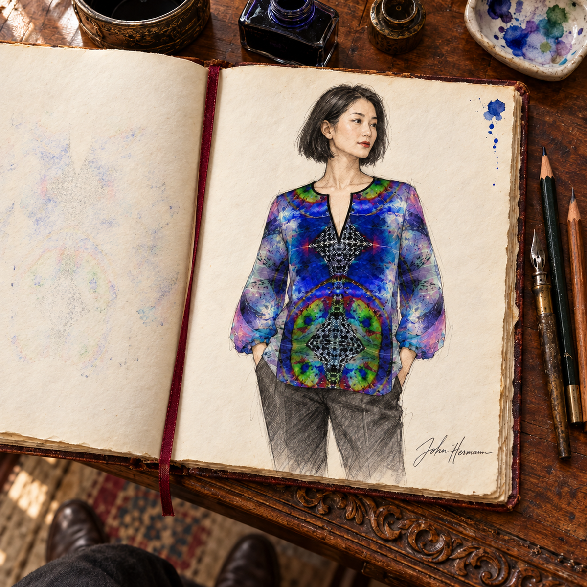 In the Beginning Women's Blouse — H01