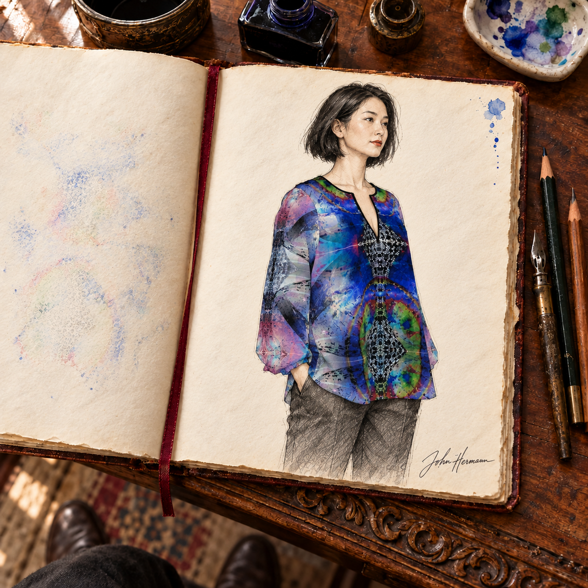 In the Beginning Women's Blouse — H03