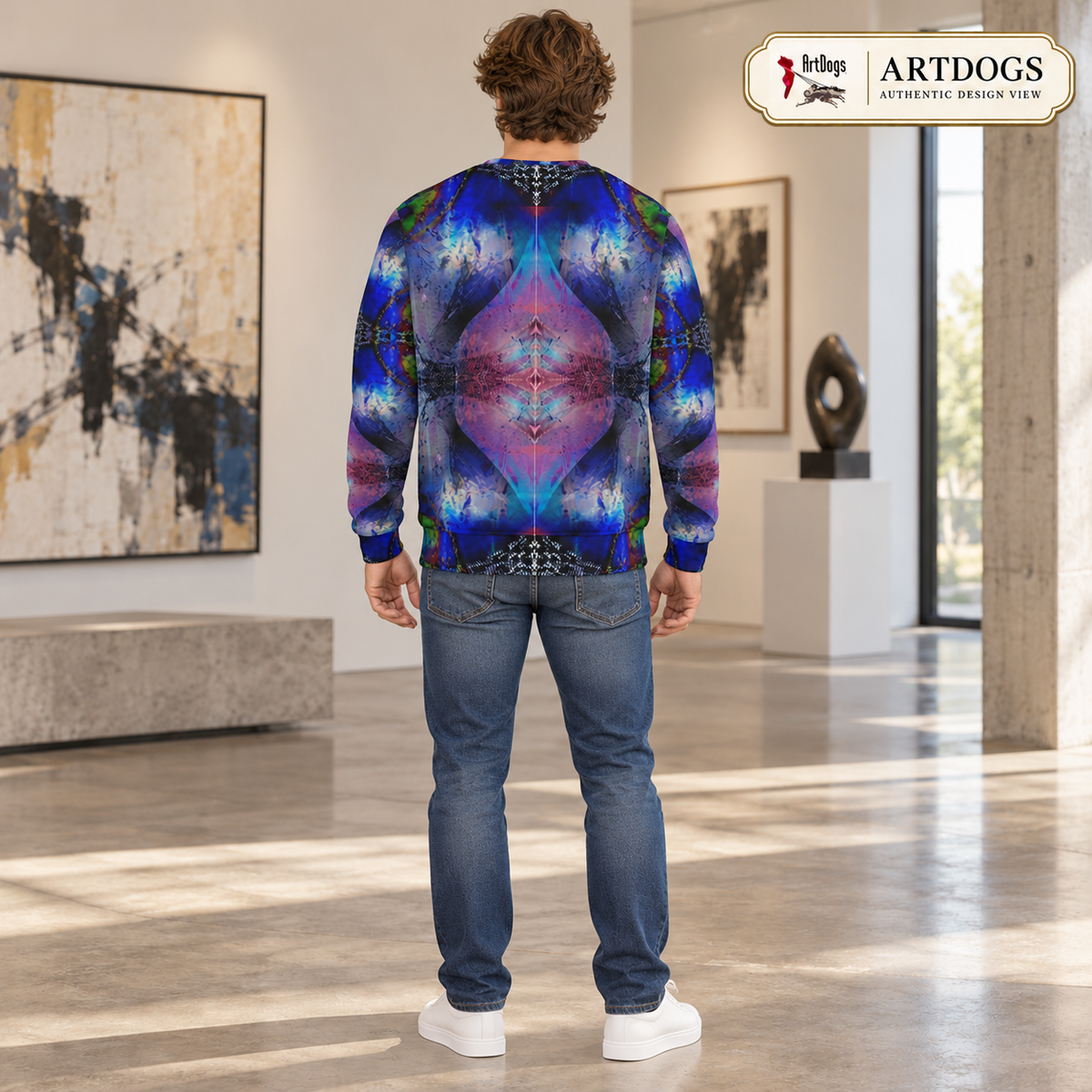 In the Beginning Sweatshirt — Authentic Design View full back