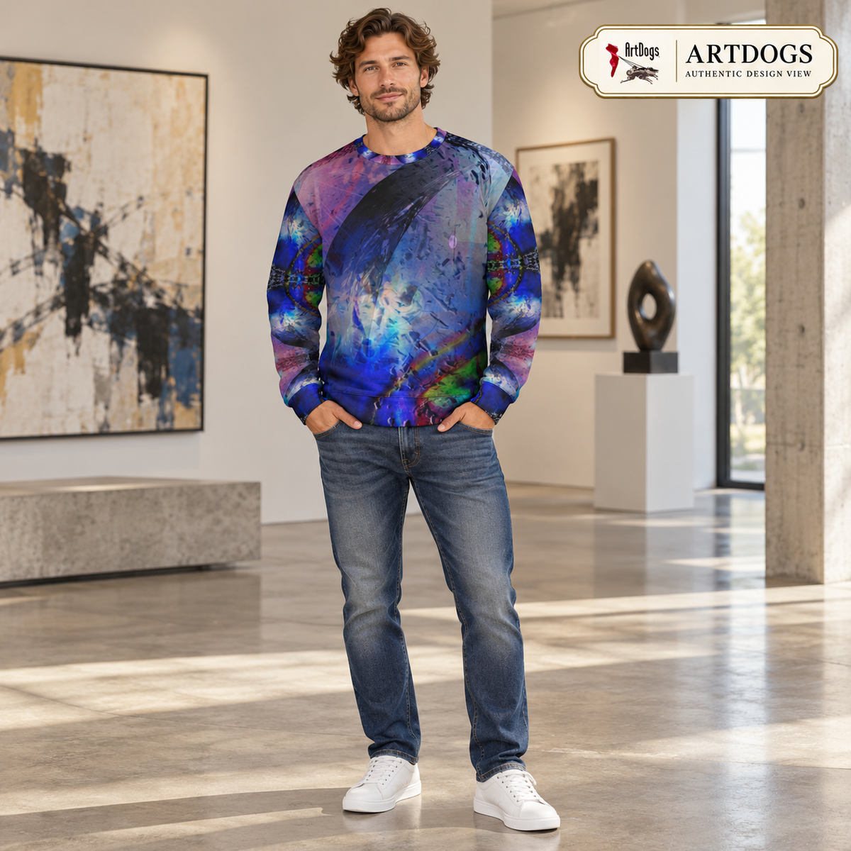 In the Beginning Sweatshirt — Authentic Design View full front