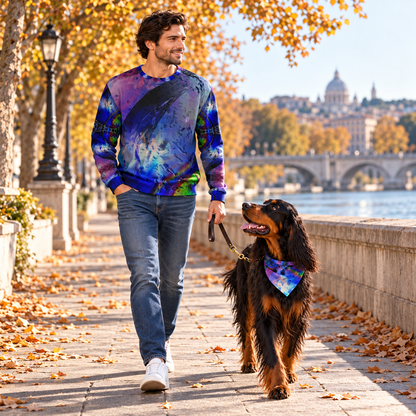 In the Beginning Sweatshirt — owner and dog companion