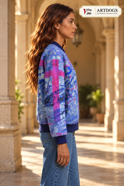 Intersect 1 Ladies Bomber Jacket, authentic, modeled right