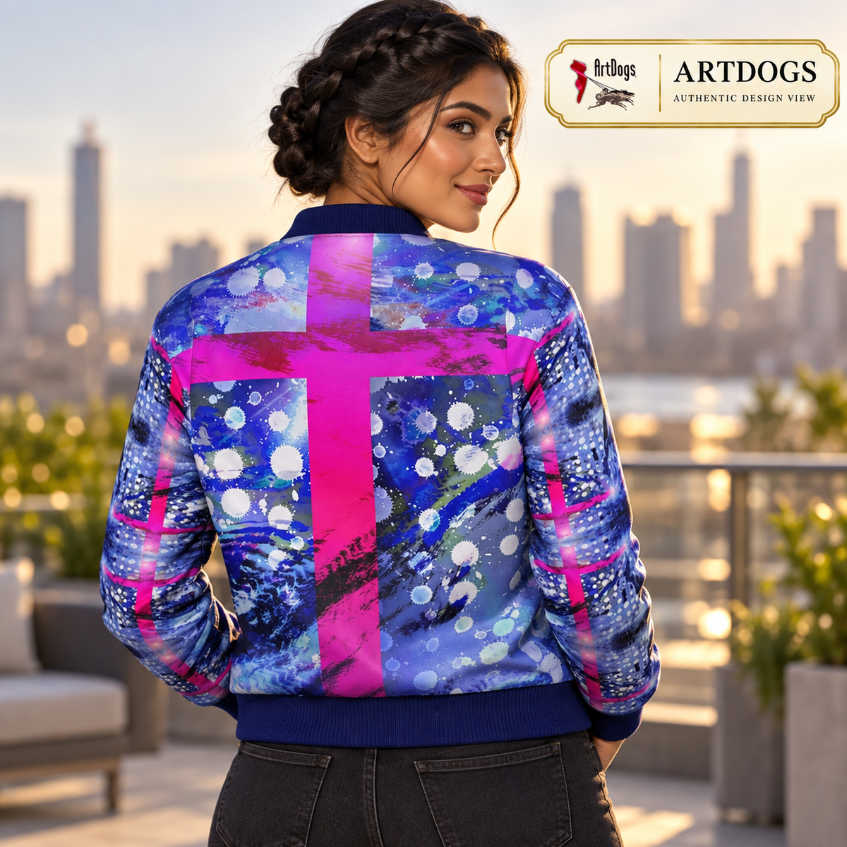 Intersect 1 Ladies Bomber Jacket, authentic, product back