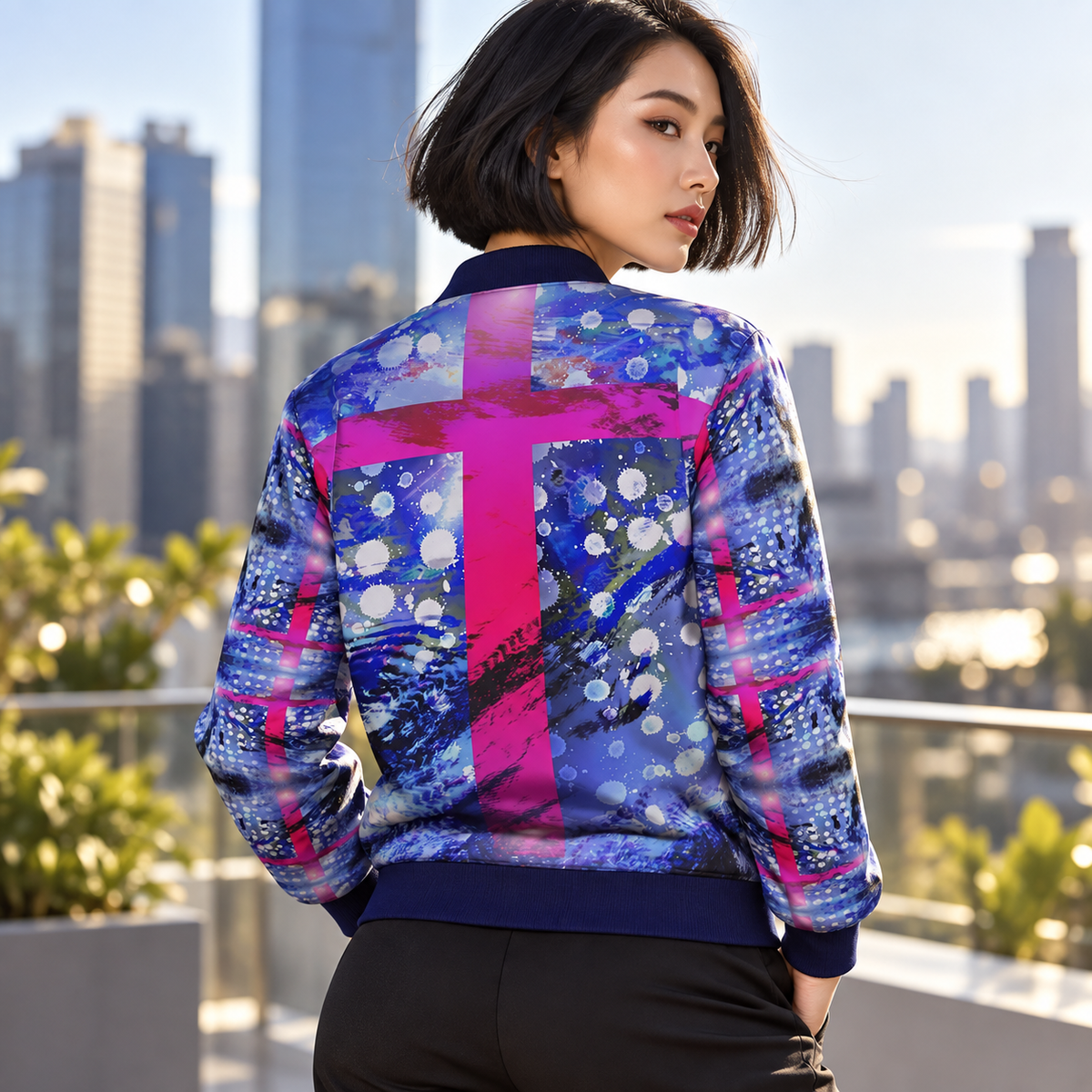 Intersect 1 Ladies Bomber Jacket, fashion, fashion back