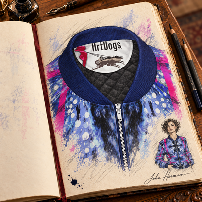 Intersect 1 Ladies Bomber Jacket, handbook, collar detail