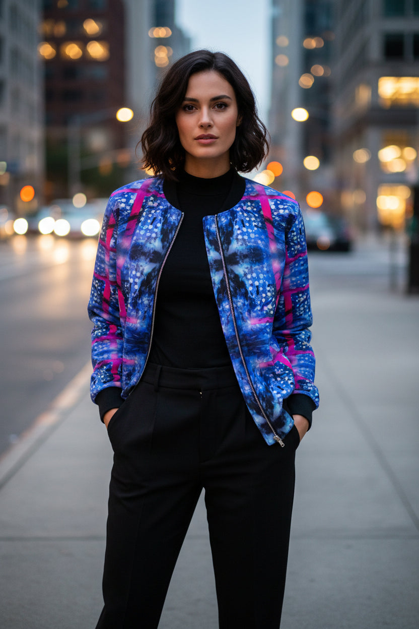 Intersect 1 Women's Reversible Silk Bomber Jacket